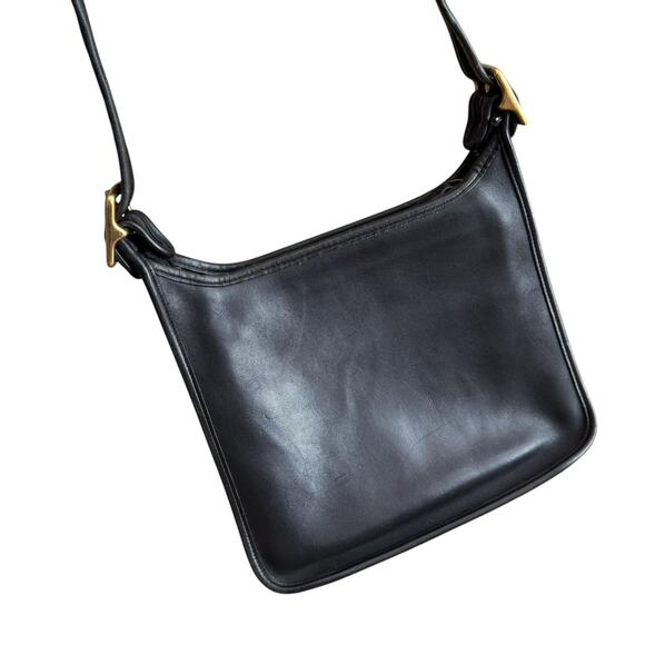 Vintage Coach legacy black soft leather shoulder bag with adjustable strap 9966 - Picture 5 of 8